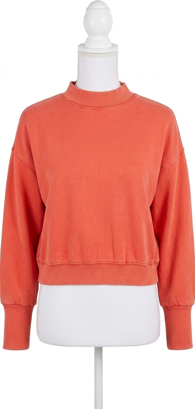 NEW FREE PEOPLE nikki sweatshirt in tiger red